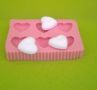 6 сърца сърце силиконов молд форма фондан шоколад декор, снимка 1 - Форми - 45574543
