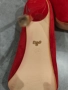 Червени дамски елегантни велурени обувки с висок ток, номер 39, снимка 7
