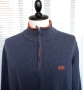 Hugo Boss Mens Navy Blue 1/4 Zip Long Sleeve Cotton Jumper Pullover Size XL /XXL, снимка 2
