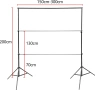 Регулируема система за фотографски фон Relota 200 см x 300 см, професионална стойка за фотографски ф, снимка 1