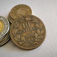 Mонета - Люксембург - 10 сентима | 1870г., снимка 1 - Нумизматика и бонистика - 45478455