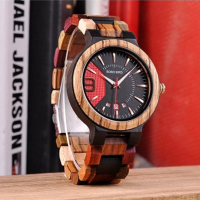 Унисекс дървен часовник - Manhattan (005), снимка 2 - Луксозни - 44970411