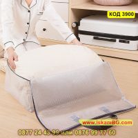 Водоустойчива прозрачна чанта за съхранение на дрехи и завивки с удобна дръжка - КОД 3900, снимка 7 - Други - 45189746