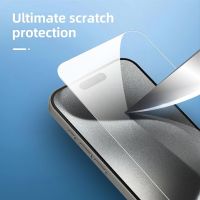 NEW'C 4 Pack: Защитно стъкло за екран и камера за iPhone 15 Pro [6.1 инча], снимка 3 - Стъкла за телефони - 45211262