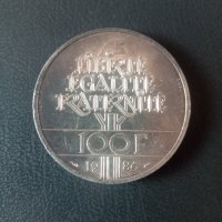 100 франка 1986, снимка 1 - Нумизматика и бонистика - 45001818