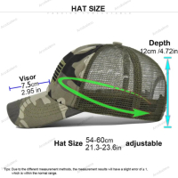Бейзболна лятна камуфлажна шапка за мъже и жени, 3цвята , снимка 3 - Шапки - 45066361