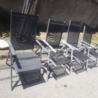 Комплект 4 броя сгъваеми алуминиеви къмпинг столове с подлакътници , снимка 8 - Градински мебели, декорация  - 45799173