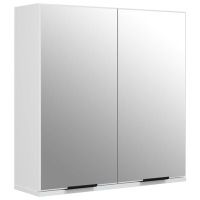 vidaXL Шкаф за баня с огледало, бял, 64x20x67 см(SKU:811313, снимка 1 - Шкафове - 45397768