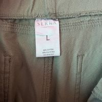 Serra Зелен еластичен клин панталон L размер 💚, снимка 5 - Панталони - 45749141