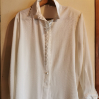 Дамска чисто нова официална бяла риза, снимка 1 - Ризи - 45070861