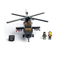 Конструктор военен хеликоптер с фигурки , снимка 2 - Конструктори - 45450110
