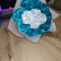 Букети от сатенени рози , снимка 1 - Изкуствени цветя - 45911264