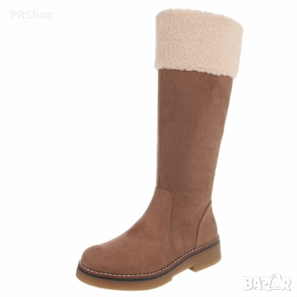 Дамски ботуши, Бежов/Черен/Кафяв, снимка 1