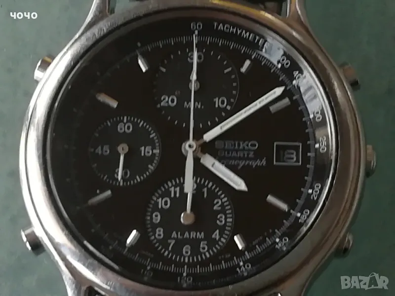 Seiko japan chronograph -alarm, снимка 1