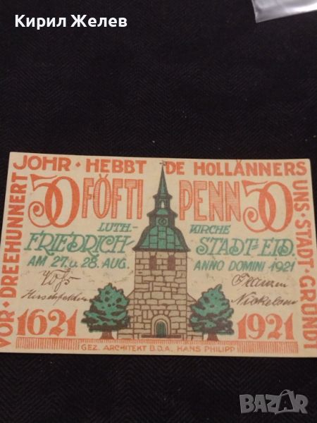 Банкнота НОТГЕЛД 50 пени 1921г. Холандия перфектно състояние за КОЛЕКЦИОНЕРИ 45129, снимка 1