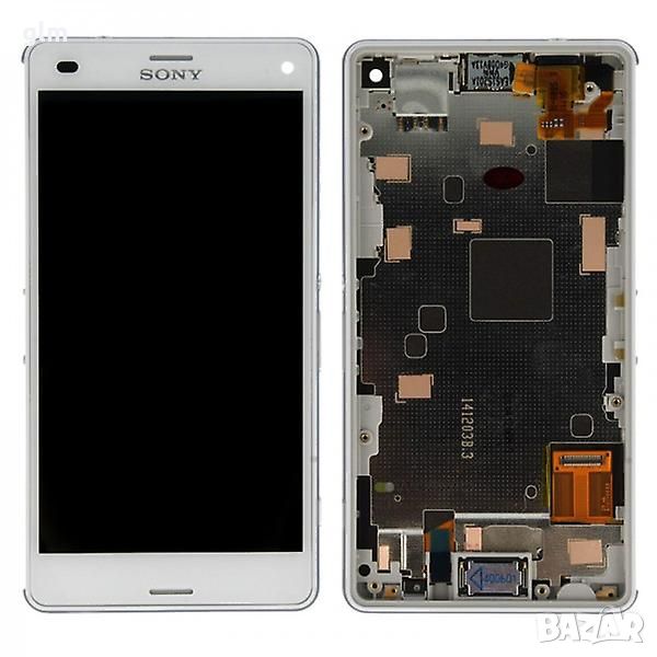 Оригинален дисплей с тъчскрийн и рамка за Sony Xperia Z3 mini D5803,D5833, Z3 compact, снимка 1