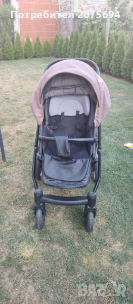 Детска количка Fintera Elegance 3 в 1 и Детска кошара Никол с люлеещ механизъм, снимка 1