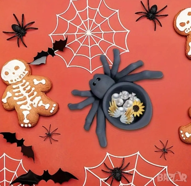 Молд кашпа свещник паяк Хелоуин , снимка 1
