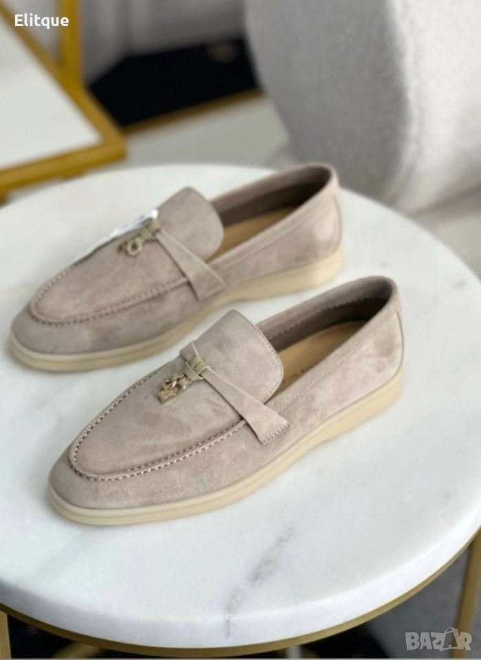 мокасини от естествен велур loro piana , снимка 1