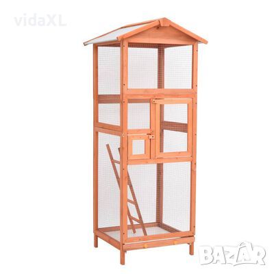 vidaXL Клетка за птици, 68x62x166, чам масив（SKU:171457, снимка 1