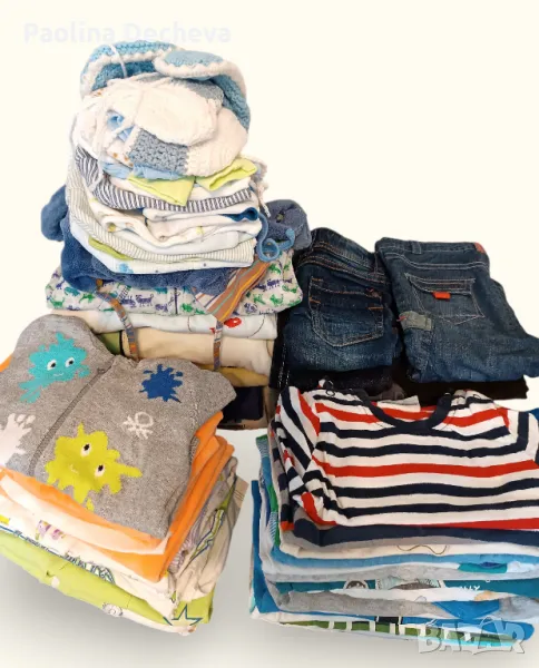 Сет зимни бебешки дрешки и обувки 0-6м, снимка 1