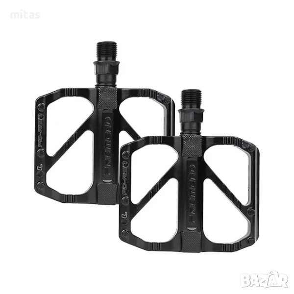 Алуминиеви педали PROMEND R27, Капсуловани лагери, Антиплъзгащи, Черни, снимка 1