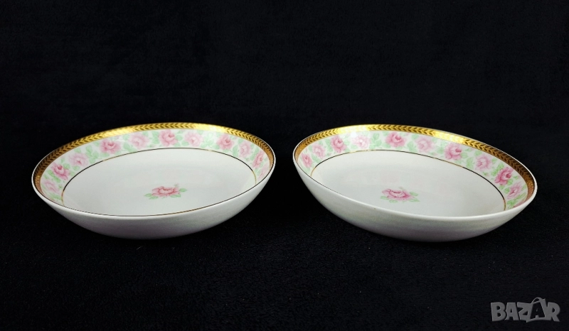 2 купички с рози и златен кант - Burg Lindau, снимка 1