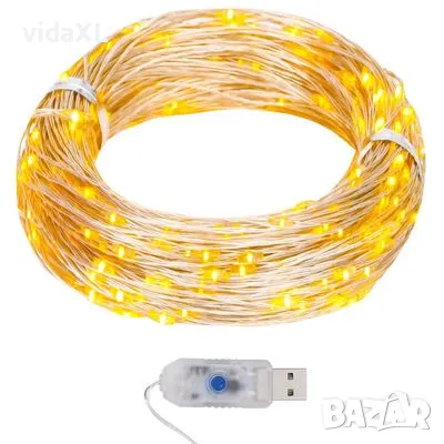 vidaXL LED микро стринг лампички 40 м 400 LED топло бяло 8 функции(SKU:328847), снимка 1