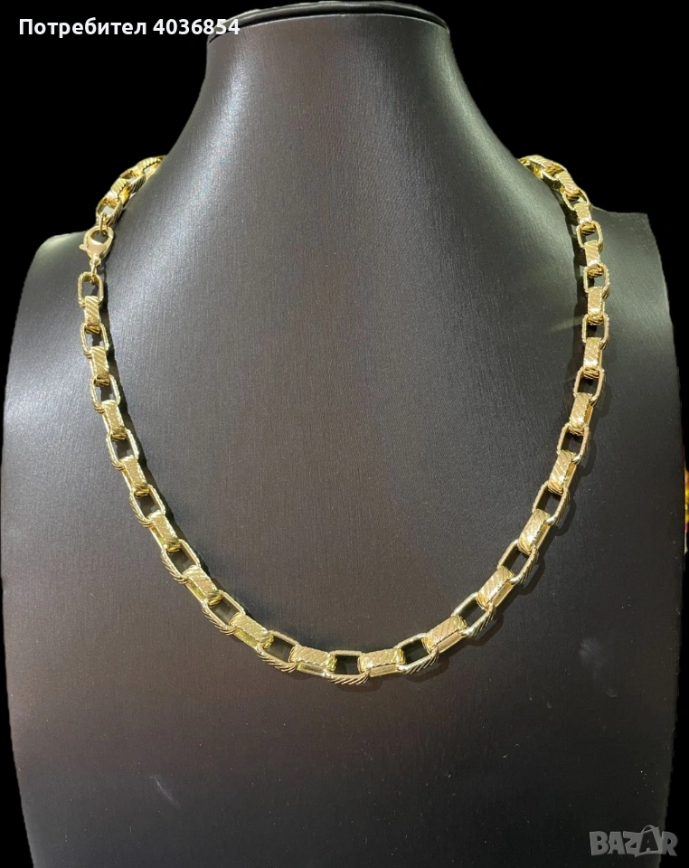 Позлатени мъжки ланци 14к, снимка 1