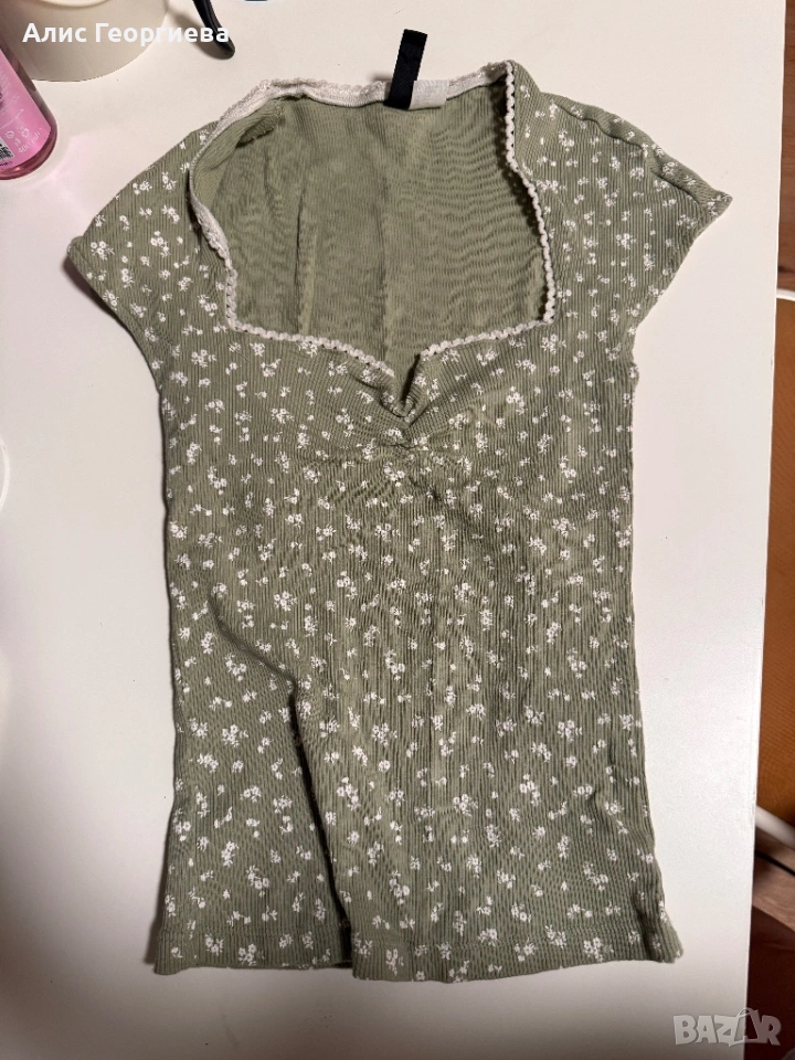 Зелена тениска (потник), снимка 1