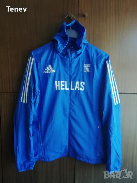 Hellas Greece Adidas Primeblue Adizero оригинално ново яке горнище ветровка Адидас Гърция дамско М, снимка 1