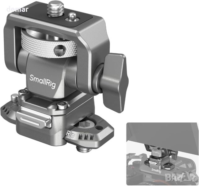 SMALLRIG Бързо освобождаваща се стойка за монитор на камера с интегрирана НАТО релса, H21-4487, снимка 1