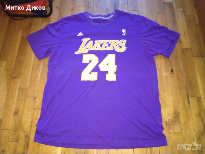 Кобе Браянт НБА Лейкърс баскетбол тениска памук №24 маркова на Адидас размер  Л, снимка 1
