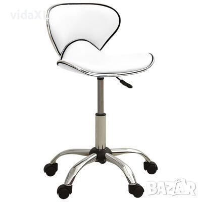 vidaXL Стол за студио за красота, бял, изкуствена кожа（SKU:323673, снимка 1