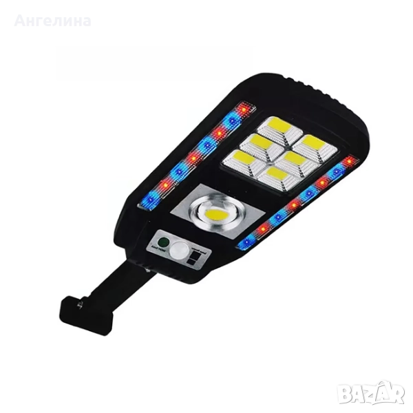 Соларна лампа с дистанционно управление, сензор за движение и светлина, снимка 1