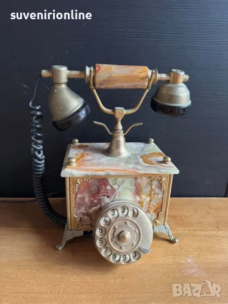старинен италиански телефон инокс, снимка 1