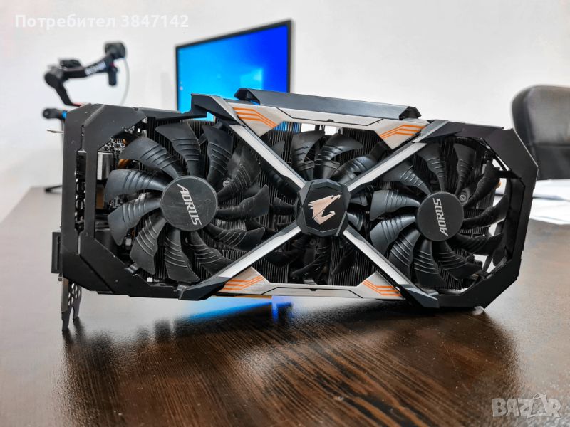 Геймърска видеокарта AORUS GeForce GTX 1080 Ti 11G GDDR5X, снимка 1