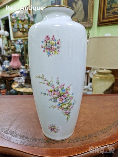 Уникална много красива антикварна немска порцеланова ваза , снимка 1