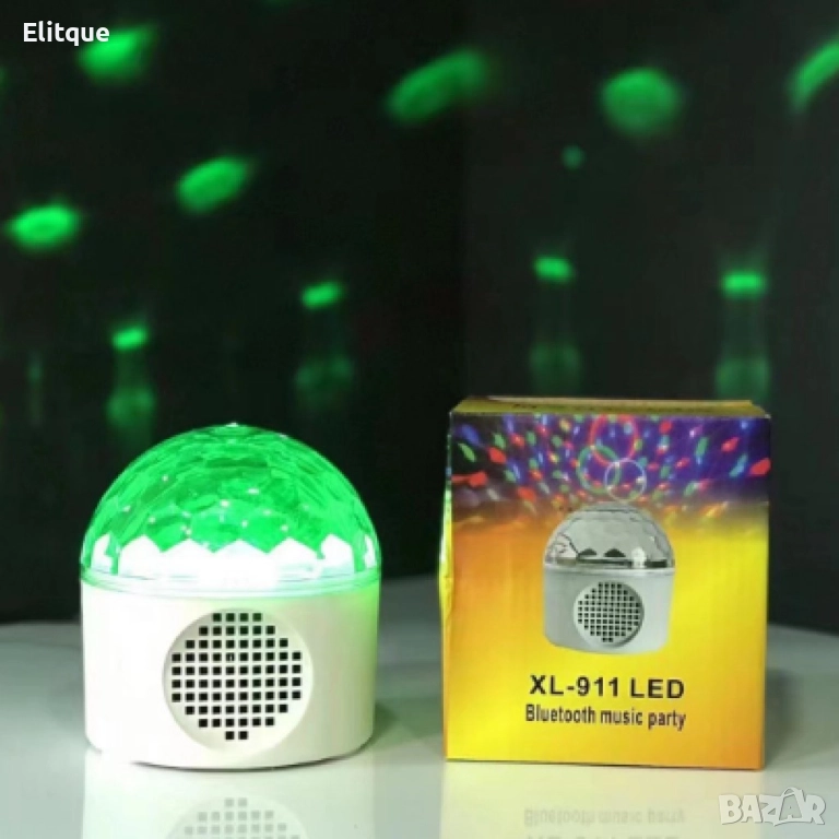 Преносима LED нощна Bluetooth диско лампа с колонка, снимка 1