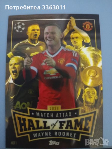 Wayne Rooney Hall Of Fame Match attax, снимка 1