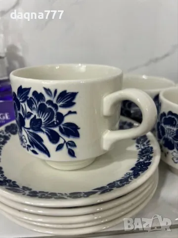 Реколта от 1970 г. на Broadhurst „Garland“ дуо от чаша, чинийка за чай / Broadhurst Ironstone / син, снимка 4 - Сервизи - 50419725