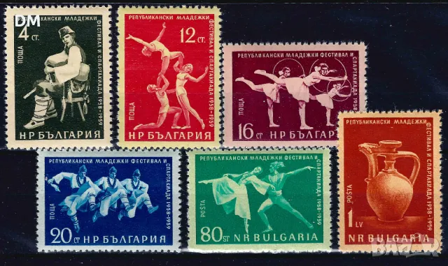 България 1959 - спартакиада MNH, снимка 1 - Филателия - 48458170