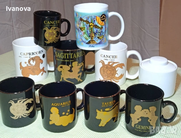 красиви порцеланови чаши със зодии-кафе и чай, снимка 2 - Чаши - 54072820