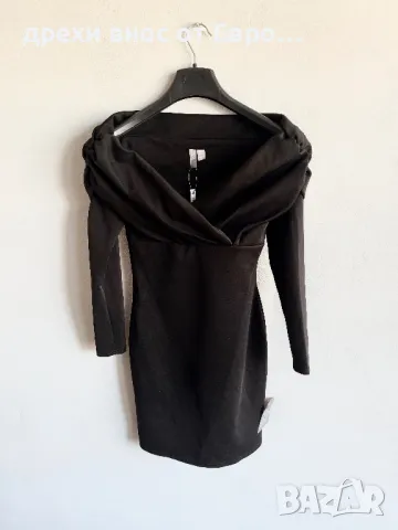 ASOS черна рокля с дълъг ръкав