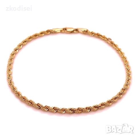 Златна дамска гривна 1,80гр. 19,5см. 14кр. проба:585 модел:34978-2, снимка 2 - Гривни - 52409277