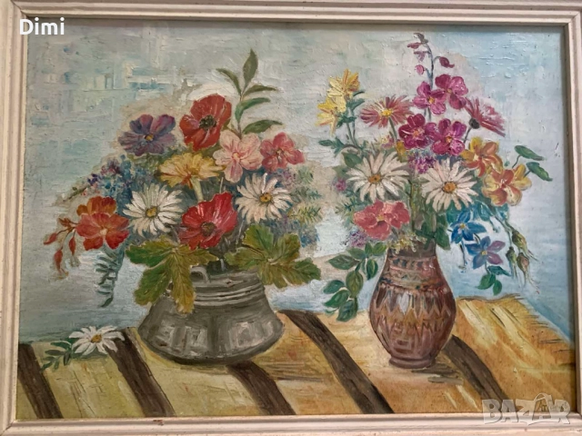 АТАНС ГАНЧЕВ масло/платно натюрморт , снимка 4 - Картини - 52827284