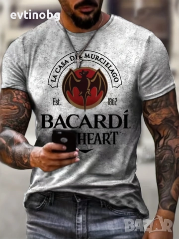 Мъжка тениска с графика на прилеп,3D щампа,кръгло деколте и къси ръкави за лятото, снимка 5 - Тениски - 54125789