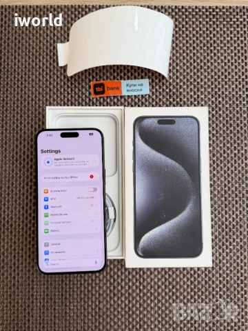 100% Батерия❗iPhone 15 Pro MAX лизинг от 29€ на мес black Titanium❗️256GB❗️, снимка 10 - Apple iPhone - 53165583