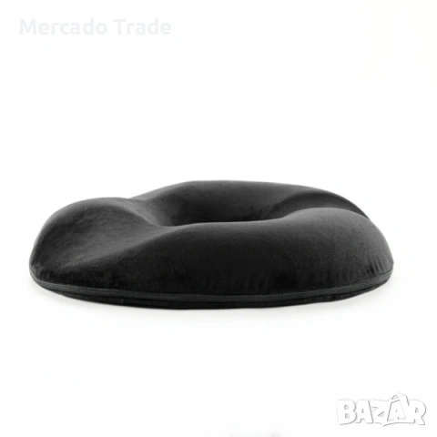 Ергономична ортопедична анатомична възглавница за сядане Mercado Trade, Мемори пяна, Черен, снимка 4 - Възглавници - 53167754