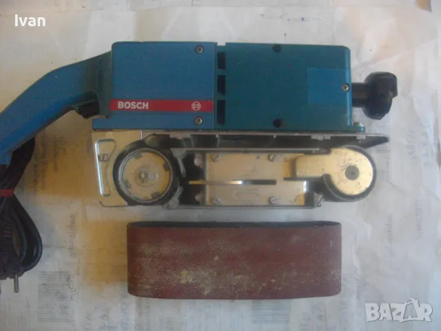 950W/4,6A Germany BOSCH ОРИГИНАЛЕН ЛЕНТОВ ШЛАЙФ НЕМСКИ СИНЯ СЕРИЯ СТАРО КАЧЕСТВО ЗА ЧАСТИ ЗА РЕМОНТ, снимка 15 - Други инструменти - 50099747